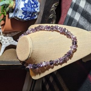 🌙 Vintage Amethyst + Pearl Necklace